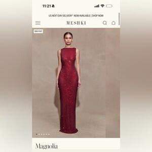 Meshki Magnolia Maxi Dress in Wine